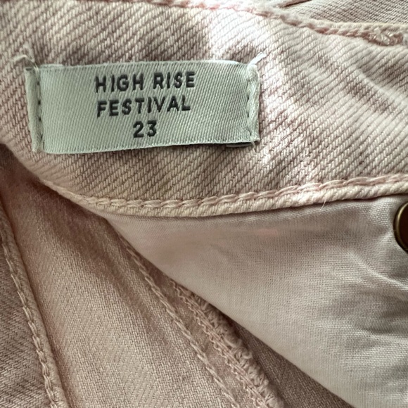 EUC PacSun Pink High Waisted Denim Festival Shorts - Picture 7 of 11